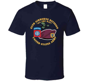 Army - 82nd Airborne Div - Beret - Mass Tac - Maroon  - 504th Infantry Regiment Classic T Shirt, Crewneck Sweatshirt, Hoodie, Long Sleeve