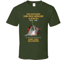 Load image into Gallery viewer, Field Artillery - 6th Bn, 33rd Field Artillery, Ft Sill, Ok Lance Firing - 1975-1981 X 300 Classic T Shirt, Crewneck Sweatshirt, Hoodie, Long Sleeve