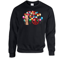 Load image into Gallery viewer, Army - Please World Peace Now W Peace Sign, Hand - Balloons X 300 Classic T Shirt, Crewneck Sweatshirt, Hoodie, Long Sleeve