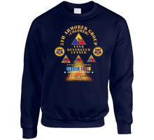 Load image into Gallery viewer, 5th Armored Group - Camp Hood, Tx W Fire - W 758, 761, 784th Tank Bn Ssi W Dui - Am Svc X 300 Classic T Shirt, Crewneck Sweatshirt, Hoodie, Long Sleeve