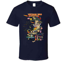 Load image into Gallery viewer, Map - Vietnam Units with Wpns - Equipment Classic T Shirt, Crewneck Sweatshirt, Hoodie, Long Sleeve