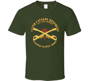 113th Cavalry Regiment - Cav Br - 1st Squadron W Red Regt Txt X 300 T Shirt