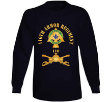 Load image into Gallery viewer, 110th Armor Regiment Long Sleeve Tee | Black, Navy & White
