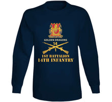 Load image into Gallery viewer, Army - 1st Bn 14th Infantry W Dui - Inf Branch X 300 Classic T Shirt, Crewneck Sweatshirt, Hoodie, Long Sleeve