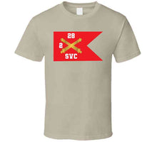 Load image into Gallery viewer, Army - Svc Brty, 2nd Battalion 28th Field Artillery Regiment - Red Wing Guidon X 300 Classic T Shirt, Crewneck Sweatshirt, Hoodie, Long Sleeve