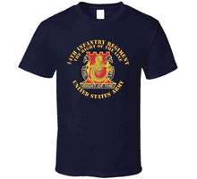 Load image into Gallery viewer, Army - Dui - 14th Infantry Regiment The Right Of The Line X 300 Classic T Shirt, Crewneck Sweatshirt, Hoodie, Long Sleeve