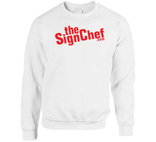 Load image into Gallery viewer, The Sign Chef Dot Com - Red Txt Ladies T Shirt
