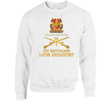 Load image into Gallery viewer, Army - 1st Bn 14th Infantry W Dui - Inf Branch X 300 Classic T Shirt, Crewneck Sweatshirt, Hoodie, Long Sleeve