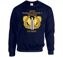 Load image into Gallery viewer, Army - Emblem - Warrant Officer 5 - Cw5 W Eagle - Veteran Classic T Shirt, Crewneck Sweatshirt, Hoodie, Long Sleeve