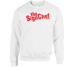 The Sign Chef Dot Com - Red Txt Long Sleeve T Shirt