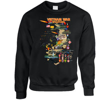 Load image into Gallery viewer, Map - Vietnam Units - with Wpns - Equipment Classic T Shirt, Crewneck Sweatshirt, Hoodie, Long Sleeve