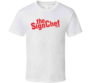 The Sign Chef Dot Com - Red Txt Baby Bib