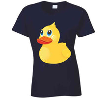Load image into Gallery viewer, Yellow Rubber Duck - Oblique Left Front Ladies T Shirt