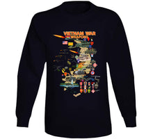 Load image into Gallery viewer, Map - Vietnam Units with Wpns - Equipment Classic T Shirt, Crewneck Sweatshirt, Hoodie, Long Sleeve