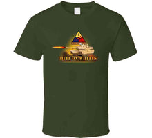 Load image into Gallery viewer, Army - 2nd Armored Division - M1a1 Tank - Hell On Wheels W Fire X 300 Classic T Shirt, Crewneck Sweatshirt, Hoodie, Long Sleeve