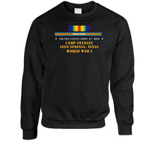 Load image into Gallery viewer, Army - Camp Stanley, Leon Springs, Texas with World War I Service Ribbon Classic T Shirt, Crewneck Sweatshirt, Hoodie, Long Sleeve