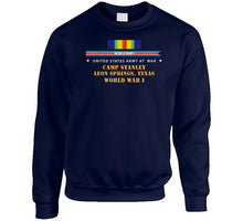 Load image into Gallery viewer, Army - Camp Stanley, Leon Springs, Texas with World War I Service Ribbon Classic T Shirt, Crewneck Sweatshirt, Hoodie, Long Sleeve