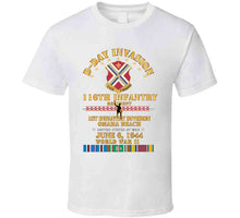 Load image into Gallery viewer, Army - 116th Infantry Regt - 1st Id - D Day W Follow Me W Svc Classic T Shirt, Crewneck Sweatshirt, Hoodie, Long Sleeve