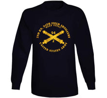 Load image into Gallery viewer, Army - 2nd Bn, 94th Field Artillery Regiment - Deep Steel W Arty Branch Classic T Shirt, Crewneck Sweatshirt, Hoodie, Long Sleeve