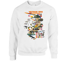 Load image into Gallery viewer, Map - Vietnam Units with Wpns - Equipment Classic T Shirt, Crewneck Sweatshirt, Hoodie, Long Sleeve