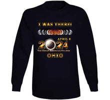 Load image into Gallery viewer, Total Eclipse - 2024 - I Was There W Yellow Outline - Ohio Classic T Shirt, Crewneck Sweatshirt, Hoodie, Long Sleeve