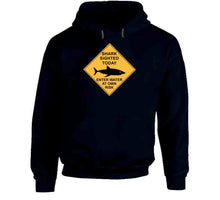 Load image into Gallery viewer, Shark Sighted Today - Enter Water At Own Risk T Shirt