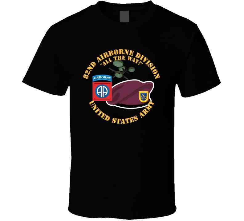 Army - 82nd Airborne Div - Beret - Mass Tac - Maroon  - 504th Infantry Regiment Classic T Shirt, Crewneck Sweatshirt, Hoodie, Long Sleeve