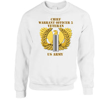 Load image into Gallery viewer, Army - Emblem - Warrant Officer 5 - Cw5 W Eagle - Veteran Classic T Shirt, Crewneck Sweatshirt, Hoodie, Long Sleeve