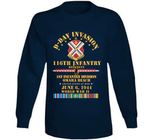 Load image into Gallery viewer, Army - 116th Infantry Regt - 1st Id - D Day W Follow Me W Svc Classic T Shirt, Crewneck Sweatshirt, Hoodie, Long Sleeve