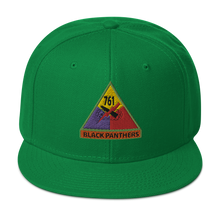 Load image into Gallery viewer, Snapback Hat - 761st Tank Battalion SSI w Name Tape