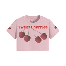 Load image into Gallery viewer, Women's Crop Top T-shirt - Sweet Cherries!