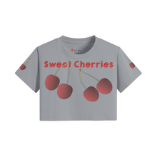 Load image into Gallery viewer, Women's Crop Top T-shirt - Sweet Cherries!