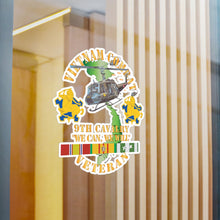 Load image into Gallery viewer, Kiss-Cut Vinyl Decals - Army - Vietnam Combat Cavalry Veteran w 9th Cav Helicopter X 300