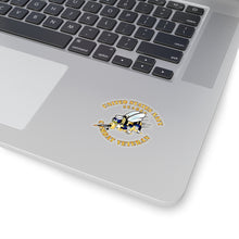 Load image into Gallery viewer, Kiss-Cut Stickers - Navy - Seabee - Combat Veteran - No Shadow