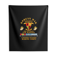 Load image into Gallery viewer, Indoor Wall Tapestries - USMC - Korean War - 3rd Bn, 5th Marines w KOREA SVC