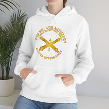Load image into Gallery viewer, Unisex Heavy Blend™ Hooded Sweatshirt - Army - 2nd Bn 4th Field Artillery Regt - 105mm w Arty Br