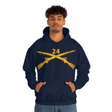 Load image into Gallery viewer, Unisex Heavy Blend Hooded Sweatshirt - Army - 24th Infantry Regiment Branch Wo Txt