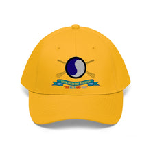 Load image into Gallery viewer, Twill Hat - Army - 29th Infantry Division - Shoulder Patch - The Blue and Gray w Br - Ribbon - Hat - Direct to Garment (DTG) - Printed