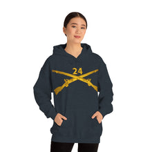Load image into Gallery viewer, Unisex Heavy Blend Hooded Sweatshirt - Army - 24th Infantry Regiment Branch Wo Txt