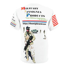 Load image into Gallery viewer, Unisex Cut & Sew Tee (AOP) - Military Insignia Products Brand Shirt