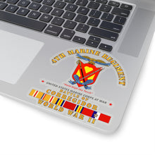 Load image into Gallery viewer, Kiss-Cut Stickers - USMC - 4th Marine Regiment - Battle of Corregidor - WWII w PAC SVC
