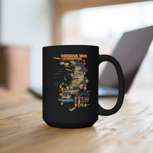 Load image into Gallery viewer, Black Mug 15oz - Map - Vietnam Units -with Wpns - Equipment