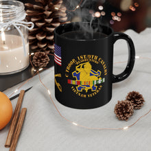 Load image into Gallery viewer, Black mug 11oz - Army - C Troop, 1st-9th Cavalry - Headhunters - Vietnam Vet w 1966-1967 VN SVC X 300