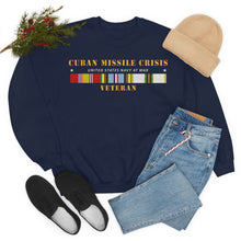Load image into Gallery viewer, Unisex Heavy Blend Crewneck Sweatshirt - Navy - Cuban Missile Crisis w AFEM COLD SVC