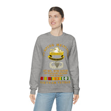 Load image into Gallery viewer, Unisex Heavy Blend Crewneck Sweatshirt - Army - Jumping Mustangs w DUI - ABN Basic - 1st Bn 8th Cav w VN