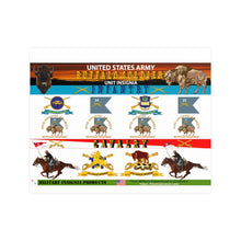 Load image into Gallery viewer, Horizontal Matte Poster - United States Army "Buffalo Soldier" Unit Insignia - Infantry and Cavalry