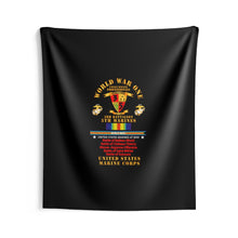Load image into Gallery viewer, Indoor Wall Tapestries - USMC - WWI - 3rd Bn, 5th Marines - w WWI Ribbon - Streamer