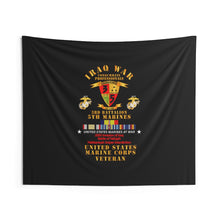 Load image into Gallery viewer, Indoor Wall Tapestries - USMC - Iraq War Veteran - 3rd Bn, 5th Marines w CAR IRAQ SVC