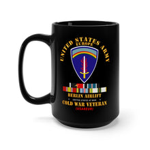 Load image into Gallery viewer, Black Mug 15oz - Army - US Army Europe - Berlin Airlift w COLD EXP Occp Airplane Svc