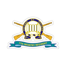 Load image into Gallery viewer, Kiss-Cut Stickers - Army - 7th Infantry Regiment w Br - Ribbon X 300